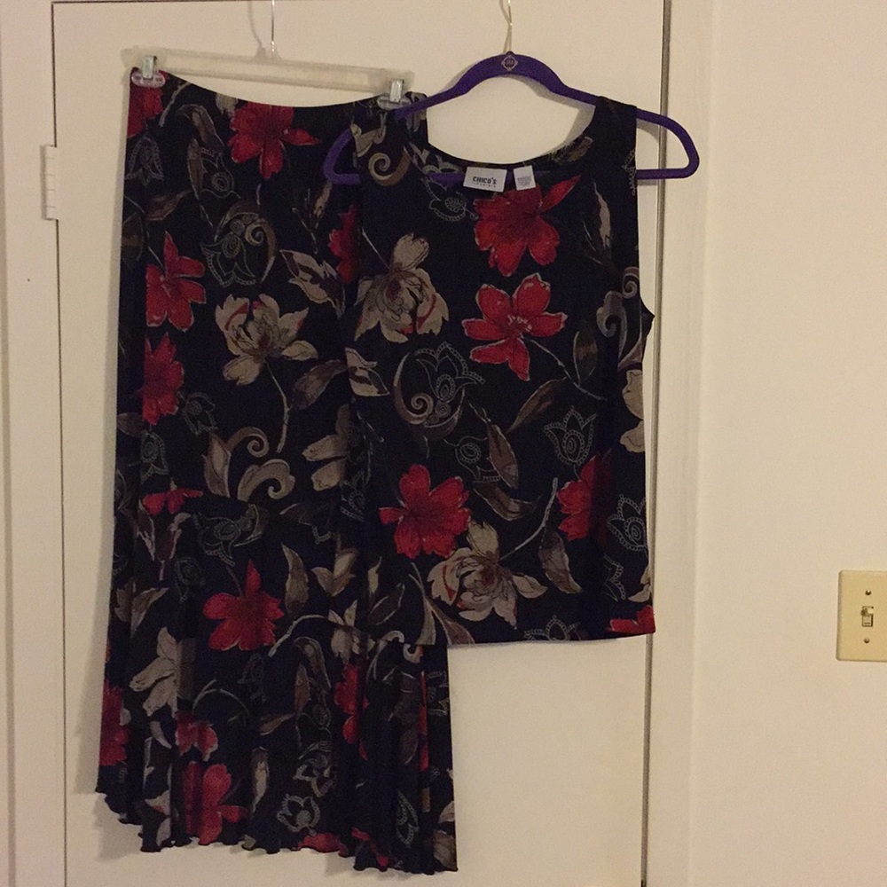 Skirt and blouse set